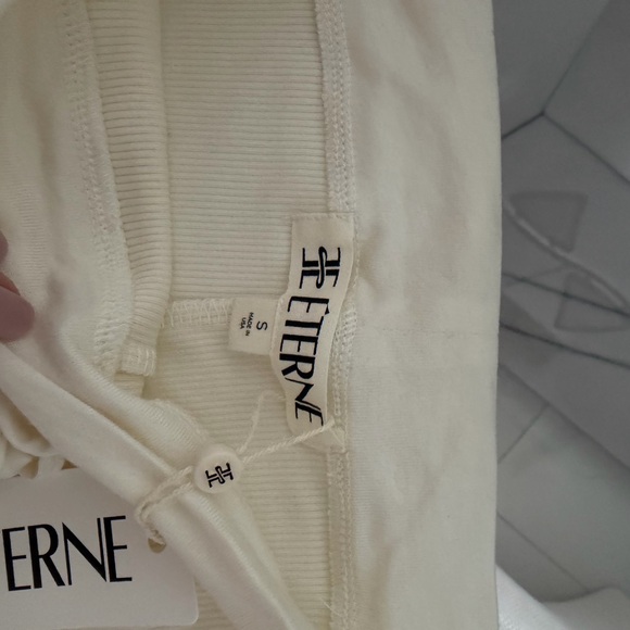 Cream Ribbed Drawstring Shorts - Picture 4 of 4